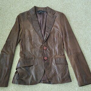Zara Basic Leather Jacket Size Small